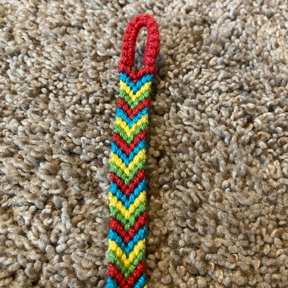 Primary Colored Chevron Friendship Bracelet